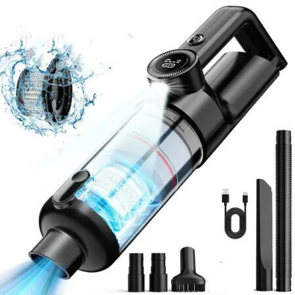 Handheld Vacuum Cordless Car Vacuum Cleaner with Brushless Motor 15000Pa Strong Suction Vacuum with LED Light for Home Pets