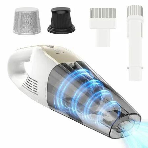 Handheld Vacuum Cordless,16000Pa 160W Car Vacuum Cleaner with LED Screen Portable Cordless Lightweight LED Light Multi-Nozzles for Home Car Office