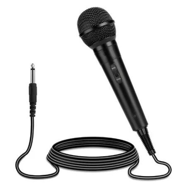 Handheld Wired Mic Cardioid Dynamic Vocal Microphone with 13ft Cable and Convenient On/Off Switch, Perfect for Speeches, Karaoke, and Live Performances