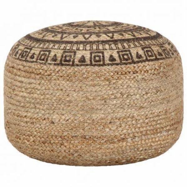 Handmade Pouffe Brown 45x30 cm Jute