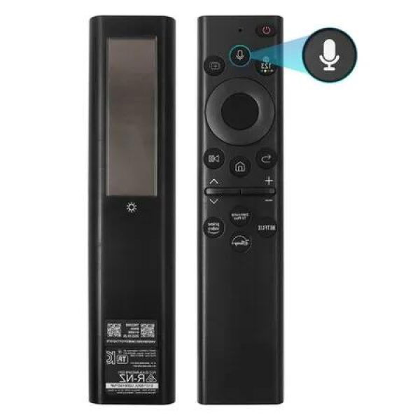 Hands-free Voice & Bluetooth Control Samsung TV Solar Remote Replacement with Rechargeable Solar Cell No Need Batteries