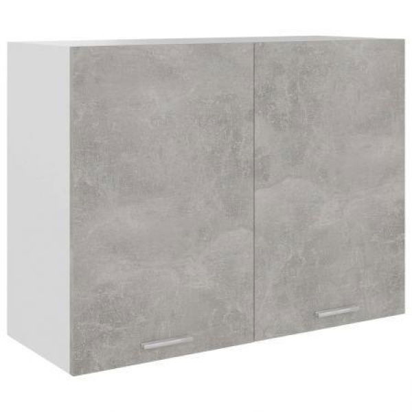 Hanging Cabinet Concrete Grey 80x31x60 Cm Engineered Wood