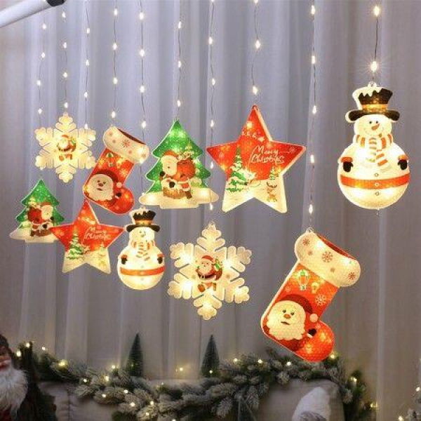 Hangingsing Lamp Christmas Light Up Ornaments Hangingsing Room Decor With LED Lights