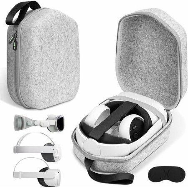 Hard Carrying Case Compatible with Meta Oculus Quest 2, Quest 3 for Travel and Home Storage