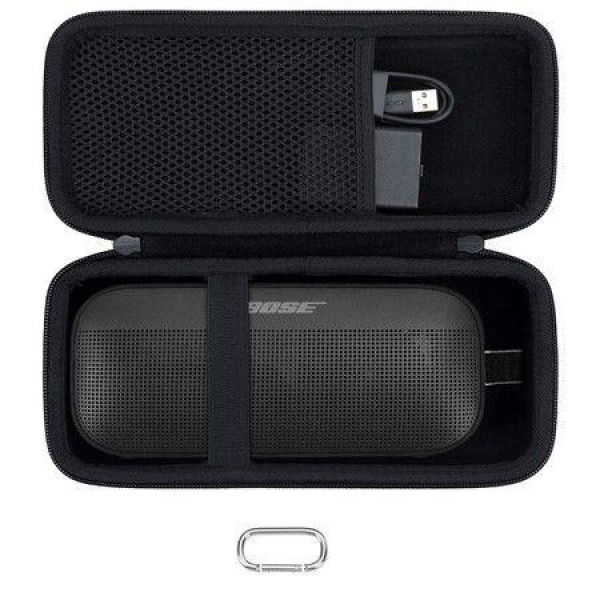 Hard Travel Case Replacement For Bose SoundLink Flex Bluetooth Portable Speaker (Black Case).