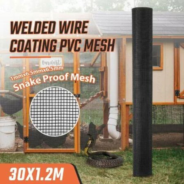 Hardware Cloth Wire Mesh Galvanised Welded Fence Chicken Coop Netting Rabbit Cage Guard Barrier Enclosure Snake Vermin Rat Proof Fencing 30mx1.2m