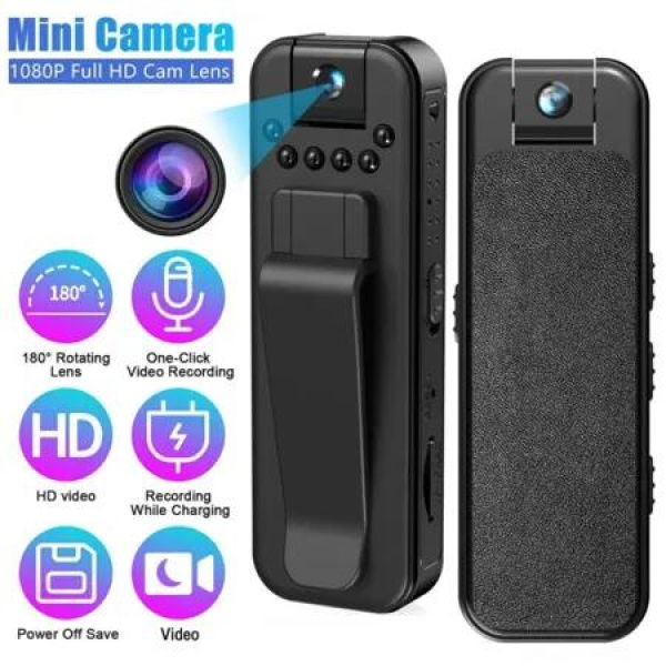 HD 1080P Mini WiFi Camera Infrared Night Vision Portable Sports DVR Surveillance Recorder Clip with 32 GB Card