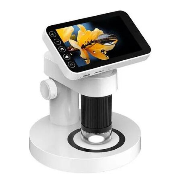 HD Digital 1000X Microscope with 4' LCD Screen and Camera for Kids and Hobbyists Great Gift Idea