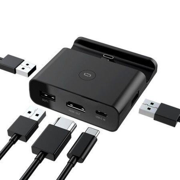 HDMI-compatible 2.0A Mini Portable Dock Charger Charging Base For Nintendo HD Switch TV Dock Adapter.