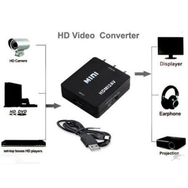 HDMI To RCA CVBS Audio Video Converter - Black