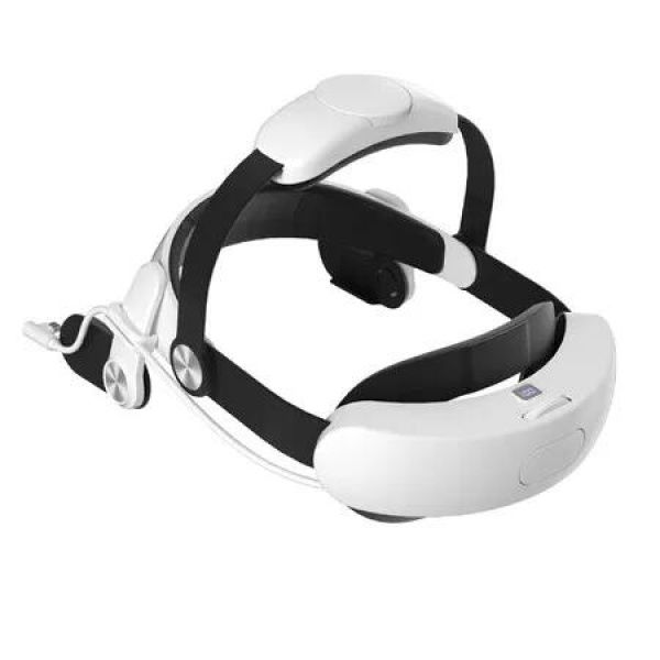 Head Strap for Oculus Meta Quest 3/3S with Battery, Adjustable VR Accessories with One Click Fit, Rear Cushion Dial, 2 to 4H Playtime