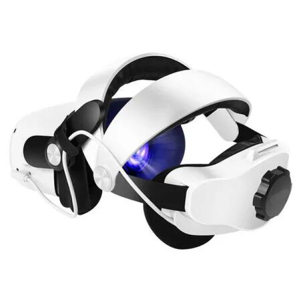 Head Strap with 5300mAh Battery for Oculus/Meta Quest 2, Rechargable Adjustable Elite Strap for Quest 2 Replacement Accessories for Enhanced Support