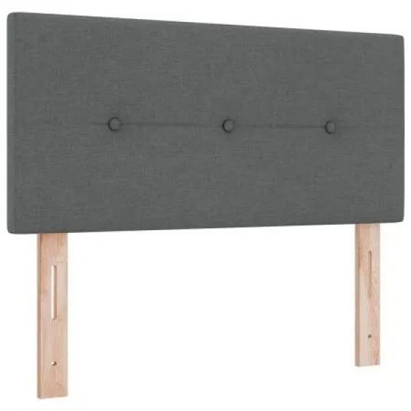 Headboard Button Tufted Dark Grey 100 cm Fabric