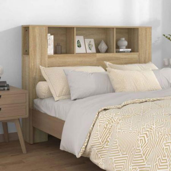 Headboard Cabinet Sonoma Oak 140x18.5x104.5 cm