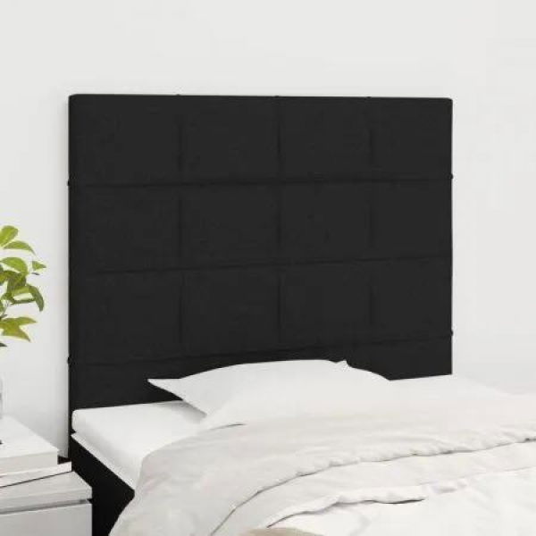 Headboards 2 pcs Black 100 cm Fabric