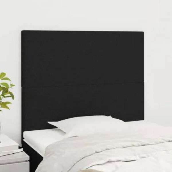 Headboards 2 pcs Black 80 cm Fabric