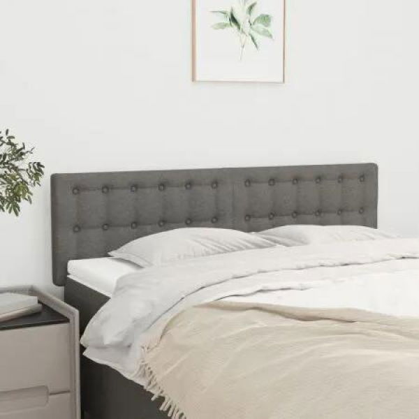 Headboards 2 pcs Dark Grey 72x5x78/88 cm Fabric