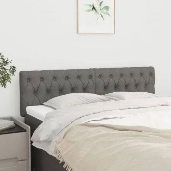 Headboards 2 pcs Dark Grey 72x7x78/88 cm Fabric