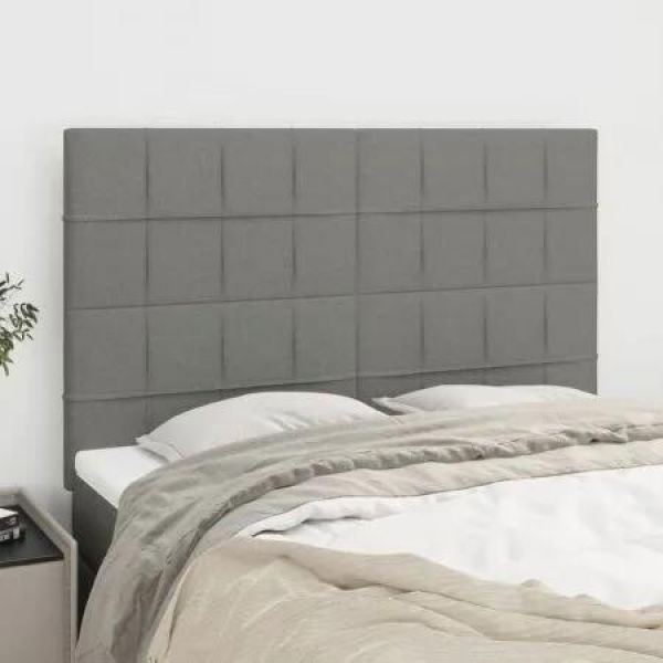 Headboards 4 pcs Dark Grey 72 cm Fabric