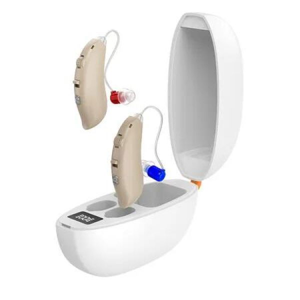 Hearing Amplifier to Aid Hearing, Rechargeable Ear Sound Amplifier With 4 Noise Cancelling Mode Charging Case and Volume Control for Seniors