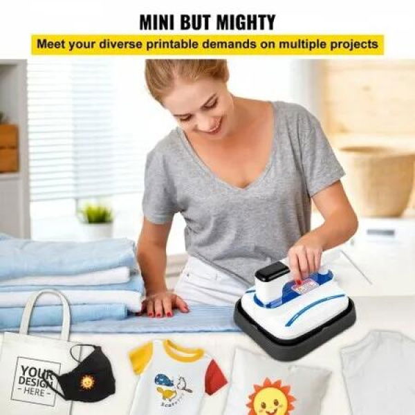 Heat Press Machine 7 x 8, Blue Portable Easy Mini Press For T Shirts