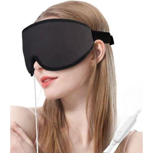 Heated Eye Mask USB Powered Steam Warm Compress Eye Heating Pad, Relieve Dry Eye Puffy Eyes Travel Work