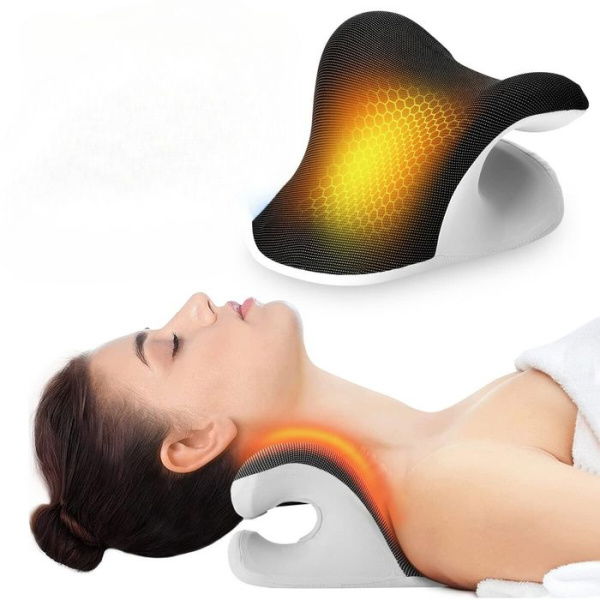 Heated Neck Stretcher With Magnetic Pillowcase Neck And Shoulder Relaxer Chiropractic Cervical Traction Pillow