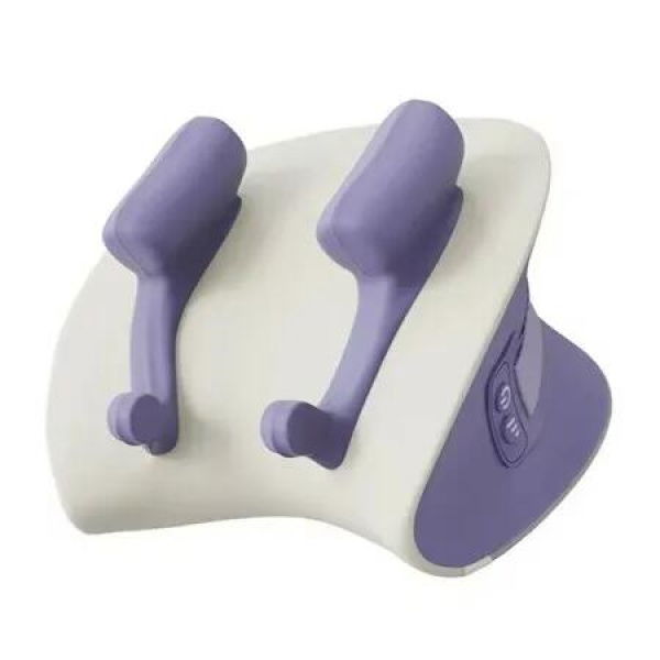 Heating Sloping Muscle Neck Shoulder Massager 6D Massage Head Neck Pillow Heat Wrap Rechargeable 2000mAh 3 Intensity Levels 10min Timer Birthday Gift