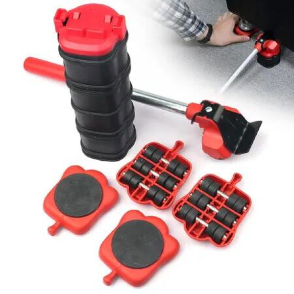 Heavy Duty Furniture Mover Lifter Sliders Wheel Bar Transport Tool Set 13pcs Lifting Moving Helper Home Shop Relocation