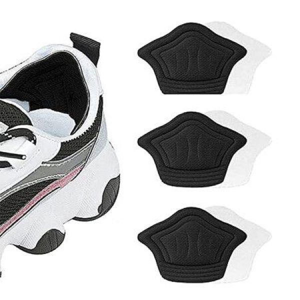 Heel Cushion For Loose Shoes Heel Grips Liner Cushions Inserts Self-Adhesive Heel Protector Pads For Sneaker Shoe Too Big Men Women - Black 3 Pairs