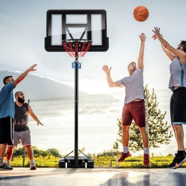 Height-adjustable Basketball Hoop For Youth And Adults.