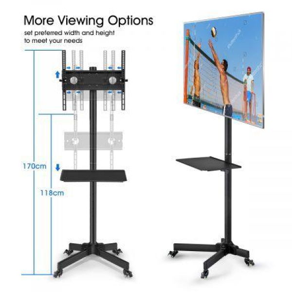 Height Adjustable Angle Tilt-able Free Moving TV Stand For 23