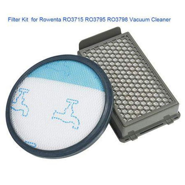 HEPA Round Rectangle Filter Kit Replace For Rowenta RO3715 RO3795 RO3798 Vacuum Cleaner