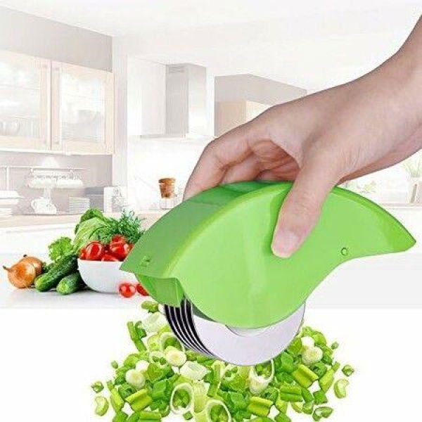 Herb Roller Mincer Manual Hand Scallion Chive Mint Cutter With 6 Stainless Steel Blade Kitchen Vegetable Chop