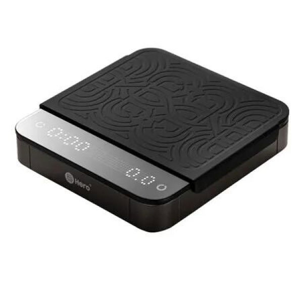 Hero Electronic Coffee Scale, with Countdown Timer, 3KG, Accuracy 0.1 g USB Rechargeable, Mirror Waterproof, Black