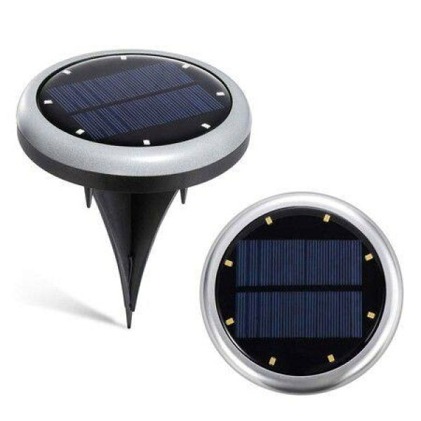 High Brightness 8 LED Solar Buried Light Grass Light Solar Buried Light New Black Cover - Colorful (1 Pack)