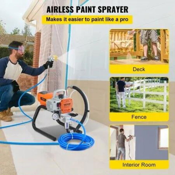 High Pressure Airless Wall Paint Spray Gun Sprayer 600W Machine Spraying