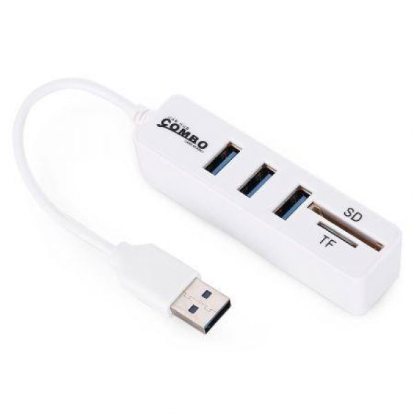 High-Speed Combo 5-Port USB 2.0 Hub Expansion Card Reader.