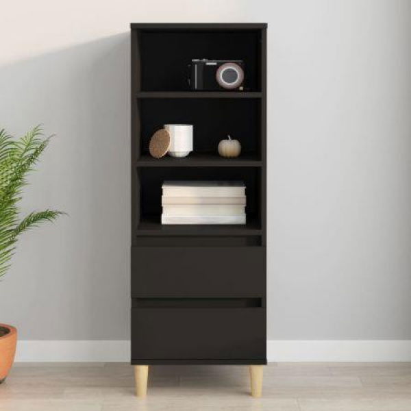 Highboard Black 40x36x110 Cm Engineered Wood