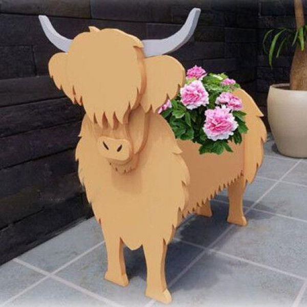 Highland Cow Flower Pot Highland Cow Flower Pot Cow Shaped Succulent Flower Pot Animal Shaped Succulent Vase For Home Garden Office Desktop Decoration