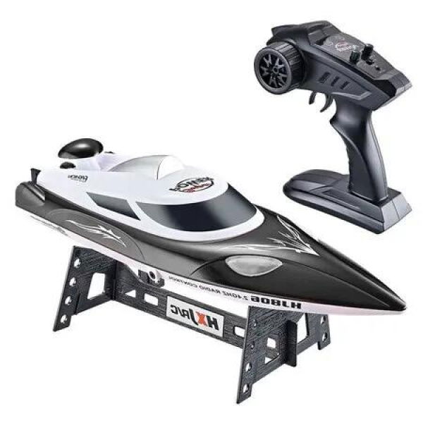 HJ806 RC Speed Boat: 200m Long Distance Remote Control Boat with Auto Flip Function for Pools and Lakes (Black)