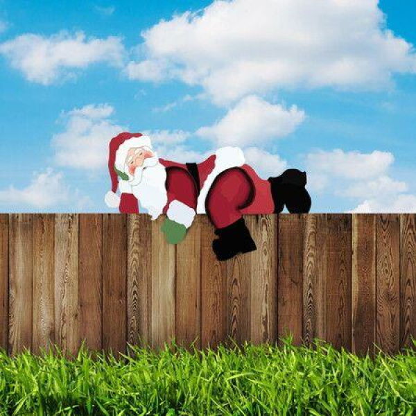 Home Decor Santa Snowman Fence Peeker Christmas Decoration Outdoor Festivity To The Occasion