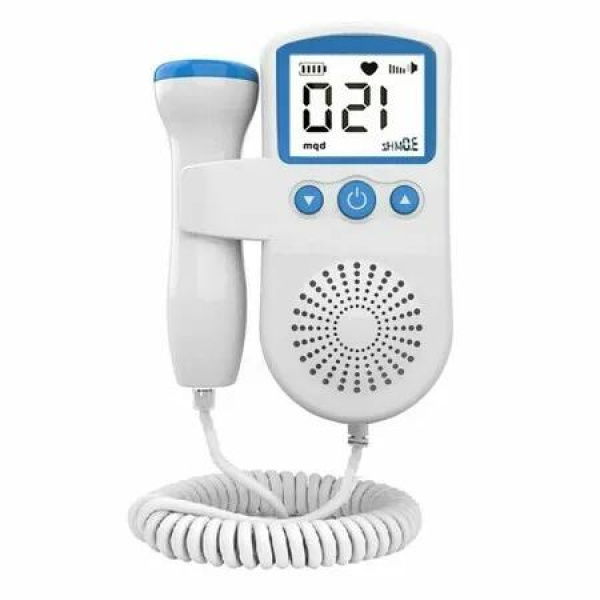 Home Portable Doppler Fetal HeartRate Monitor for Pregnancy: Listen to Your Baby's Heartbeat at Home (Blue)