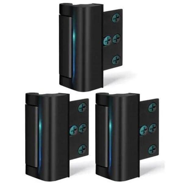 Home Security Door Lock Security Door Reinforcement Lock Metal Door Locks for Kids Safety Proof Front Door Child Safety Lock Top Door Latch Lock Extra High Security Door Locks (3 Pack)