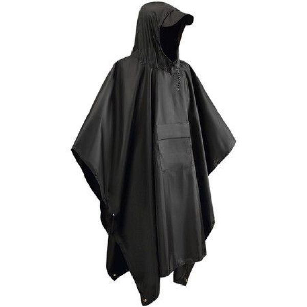 Hooded Rain Poncho Waterproof Raincoat Jacket For Men Women Adults