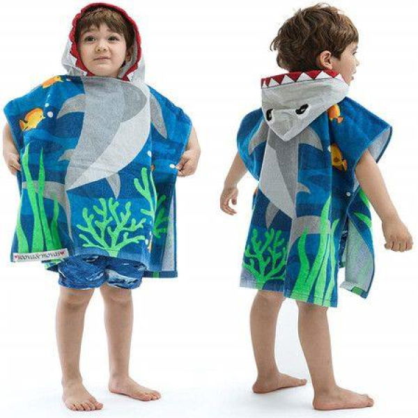 Hooded Towel For Babys Toddlers Boys Girls 2 To 5 Years Cotton WrapPool Beach Swim Bathroom Child Cover Ups Astronaut Theme