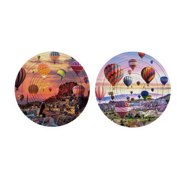 Hot Air Balloon Theme Rotating Flip Puzzle Toy Stress Relief Relaxation Brain Educational 3D Design