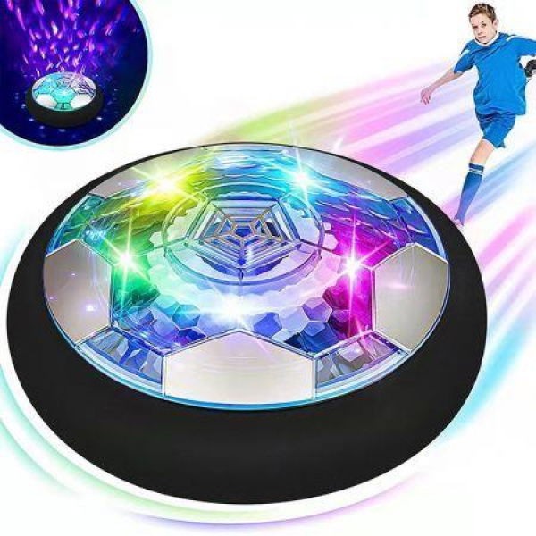 Hover Soccer Ball Toy Rechargeable Indoor Outdoor With LED Light For Kids Toddler Age 3-12 Color Black