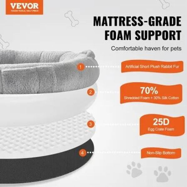 Human Dog Bed 1720x890x250 mm Human Size Dog Bed Washable Faux Rabbit Fur