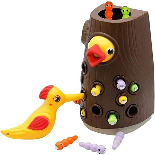 Hungry Woodpecker Catches Worms Toy | Fine Motor Skills Toy For Children